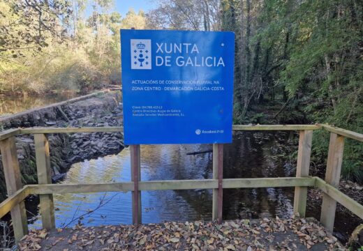 Augas de Galicia acomete obras de mellora no encoro sobre o río Tambre na área recreativa da Presa (Frades)